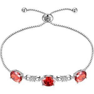 January-bracelet 925 Sterling Silver Birthstone Pendant Crystal